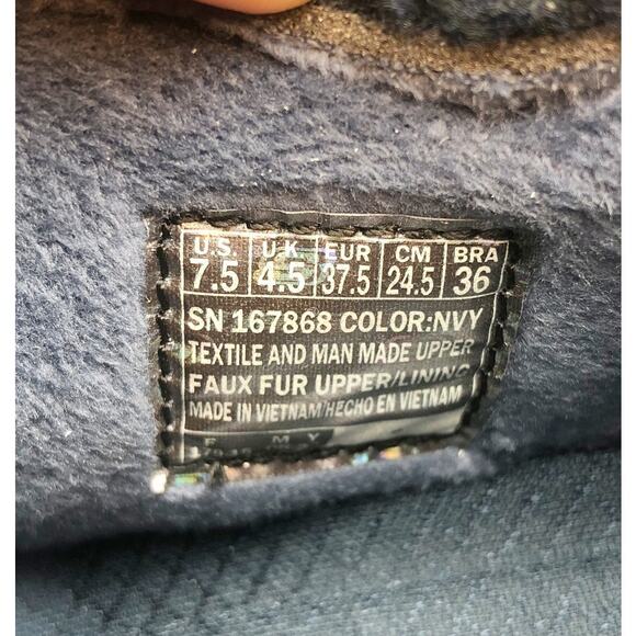 Skechers Women Easy Going Ankle Boots US 7.5 Navy Blue Water Repellent Lined NIB - Picture 11 of 11